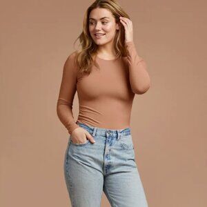 NUUDS seamless long sleeve shirt clay